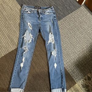 Enjean cuffed distressed skinny jeans SIZE 7